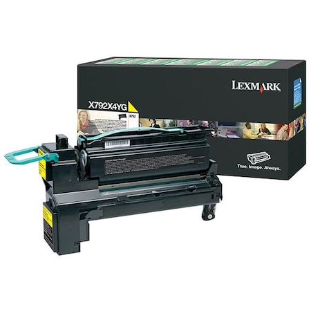 Lexmark Lexmark Extra High Yield Yellow Return Program Toner, TAA Compliant X792X4YG